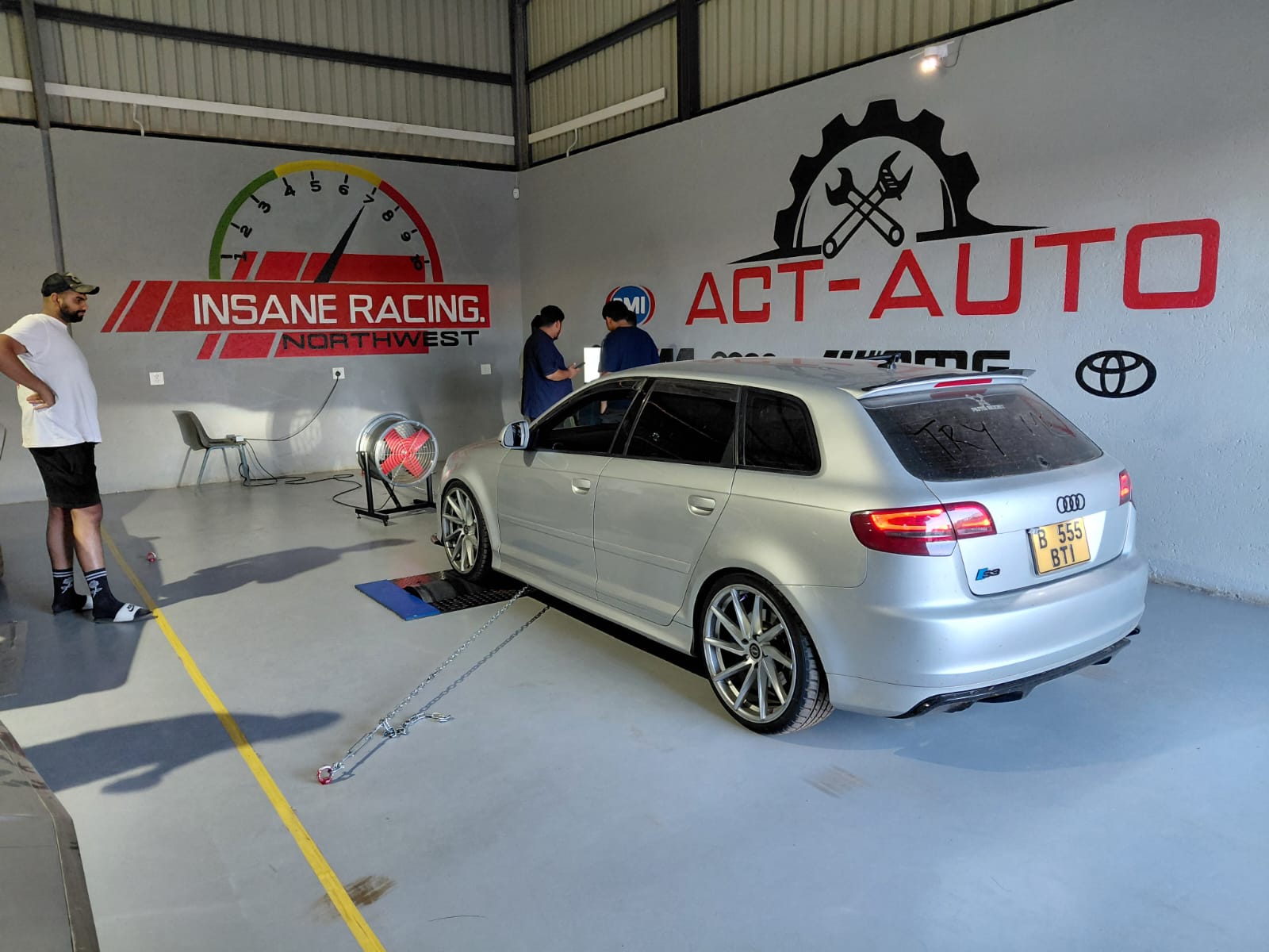 Audi S3 on the dyno at ACT Auto